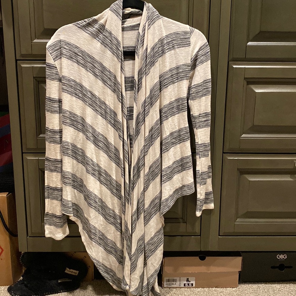 Stripe sweater wrap
